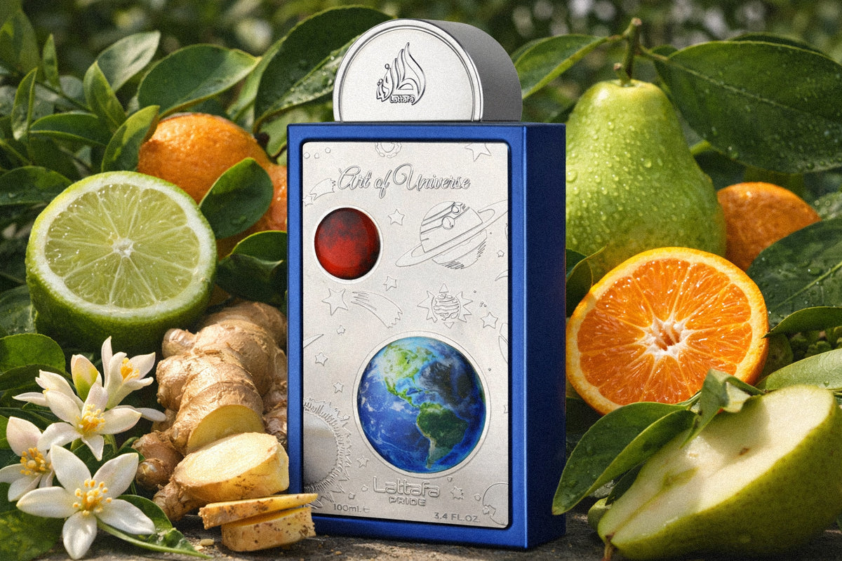 art of universe lattafa met peer, citrus en gember